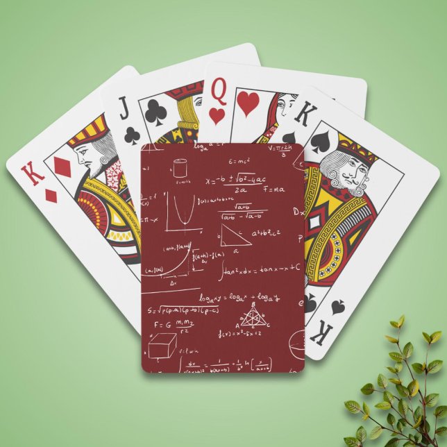 Einfache Maroon-Math-Formeln Spielkarten (Von Creator hochgeladen)