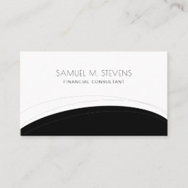 Einfache maskuline moderne berufliche Schwarz Visitenkarte