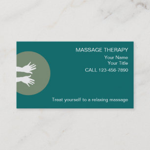 Einfache Massage-Visitenkarten Visitenkarte