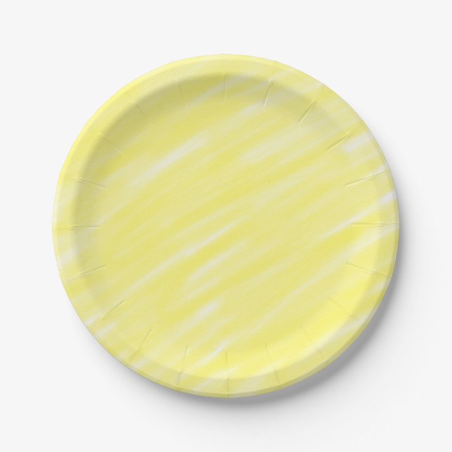 einfache Massivfarbe, kundengelb, pastellfarben un Pappteller (Vorderseite)