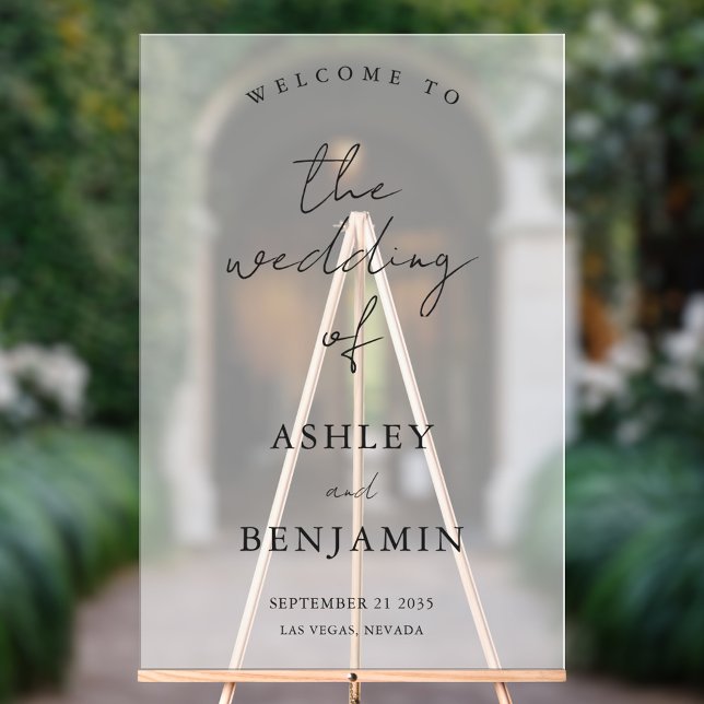 Einfache Mattierte Hochzeit Acrylschild (Von Creator hochgeladen)