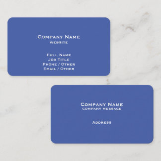 Einfache Medium Blue Business Card Visitenkarte