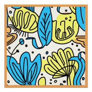 Einfache Meeresmuster Kunst. Jetzt kaufen Poster