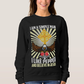 Einfache Menschen wie Pepper Vegan glauben an Jesu Sweatshirt