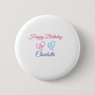 EINFACHE MINDESTANGABE.CUTIE ADD NAME BABY happy b Button