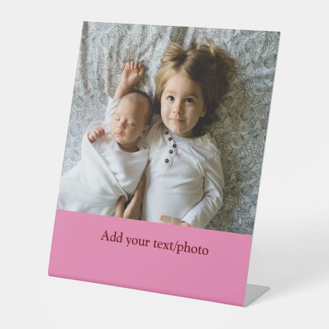 EINFACHE Mindesthöhe HINZUFÜGEN IHRES FOTO TEXT CH Sockelschild (Vorderseite)