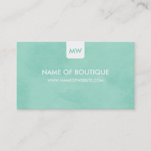 Einfache Mini-Chic-Boutique Monogram Social Media Visitenkarte
