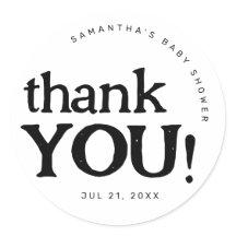 Einfache Minimal Baby Dusche Vielen Dank Sticker