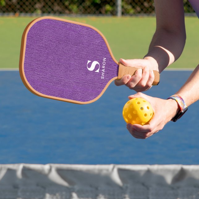 Einfache Minimal Basic Modern Name Initials auf De Pickleball Schläger (InSitu)