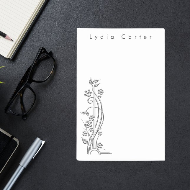 Einfache Minimal Basic Schwarz und Weiß Post-it Klebezettel (Von Creator hochgeladen)