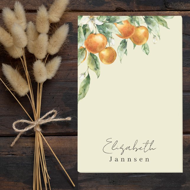 Einfache Minimal Citrus & Greenery Wasserfarbe Post-it Klebezettel (Von Creator hochgeladen)