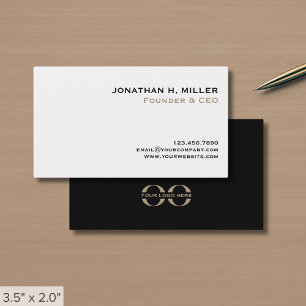 Einfache Minimal Classic Visitenkarte