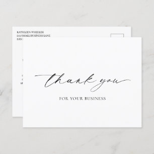 Einfache Minimal Elegant Modernes Business Vielen  Postkarte