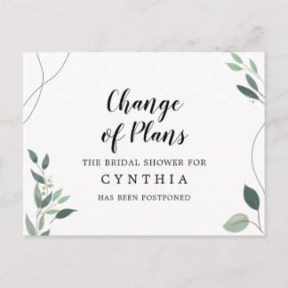 Einfache Minimal Elegante Eukalyptus Postpond Postkarte