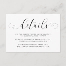 Einfache Minimal Elegante Typografie Moderne Hochz Begleitkarte