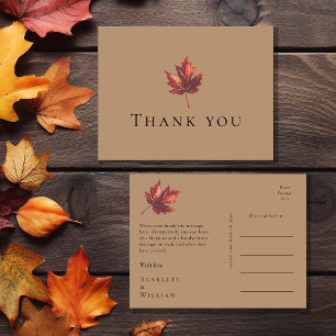 Einfache Minimal Fall Terracotta Hochzeit Vielen D Postkarte