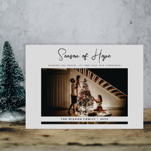 Einfache Minimal Foto Weihnachtskarte Feiertagskarte