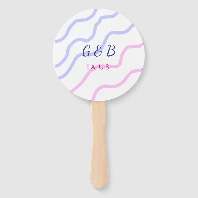 Einfache MINIMAL Fügen Sie Ihrem Paar den Namen St Fächer (Vorderseite)