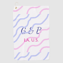 Einfache MINIMAL Fügen Sie Ihrem Paar den Namen St Golfhandtuch