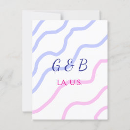 Einfache MINIMAL Fügen Sie Ihrem Paar den Namen St Postkarte