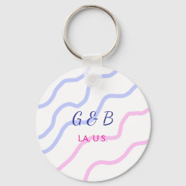 Einfache MINIMAL Fügen Sie Ihrem Paar den Namen St Schlüsselanhänger