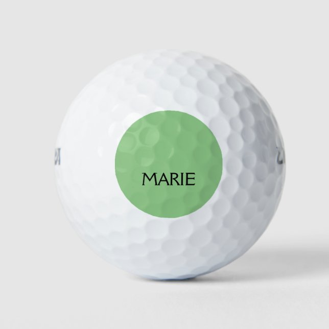 EINFACHE MINIMAL GRÜNE HINZUFÜGEN IHR NAME TEXT GI GOLFBALL (Vorderseite)
