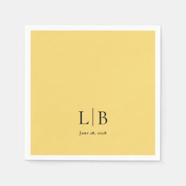 Einfache Minimal Lemon Drop Gelbe Hochzeit Serviette