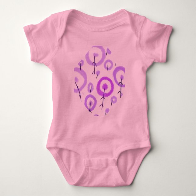 EINFACHE MINIMAL MODERNE MONOGRAM ELEGANT STIL CHI BABY STRAMPLER (Vorderseite)