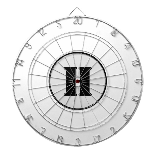 EINFACHE MINIMAL MODERNE MONOGRAM ELEGANT STIL CHI DARTSCHEIBE (vorne)