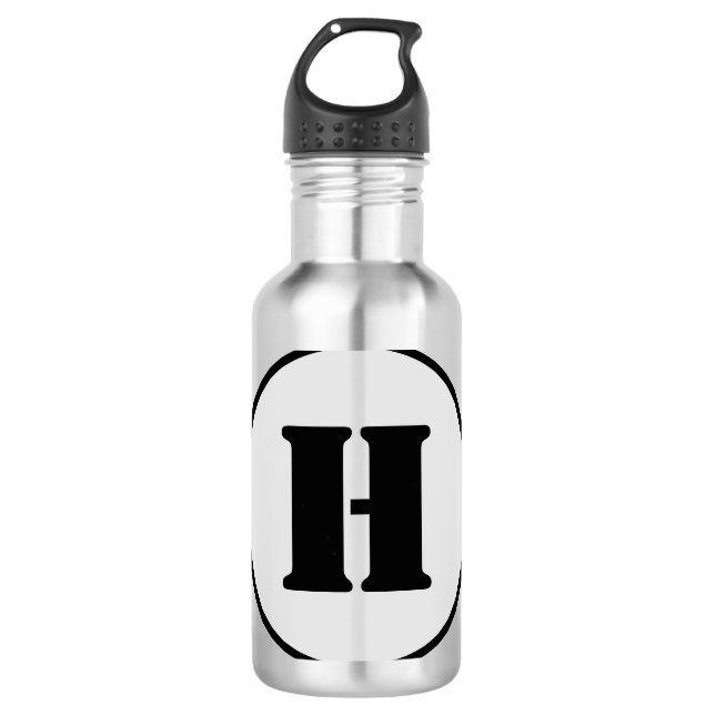 EINFACHE MINIMAL MODERNE MONOGRAM ELEGANT STIL CHI EDELSTAHLFLASCHE (Vorderseite)