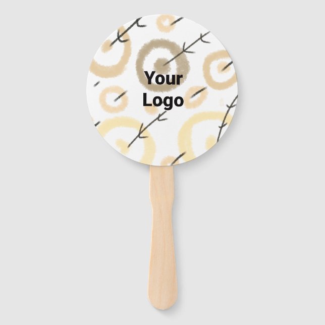 EINFACHE MINIMAL MODERNE MONOGRAM ELEGANT STIL CHI FÄCHER (Vorderseite)