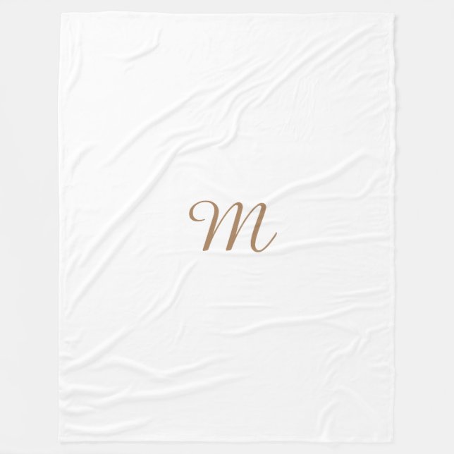 EINFACHE MINIMAL MODERNE MONOGRAM ELEGANT STIL CHI FLEECEDECKE (Vorderseite)