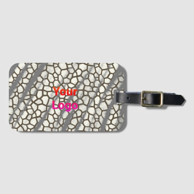 EINFACHE MINIMAL MODERNE MONOGRAM ELEGANT STIL CHI GEPÄCKANHÄNGER (Vorderseite (Horizontal))