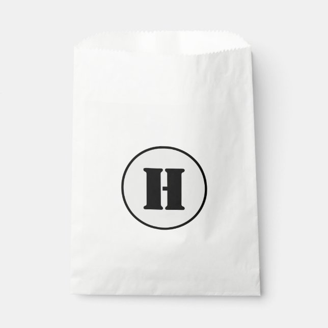 EINFACHE MINIMAL MODERNE MONOGRAM ELEGANT STIL CHI GESCHENKTÜTCHEN (Vorderseite)