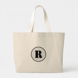 EINFACHE MINIMAL MODERNE MONOGRAM ELEGANT STIL CHI JUMBO STOFFBEUTEL