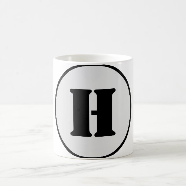 EINFACHE MINIMAL MODERNE MONOGRAM ELEGANT STIL CHI KAFFEETASSE (Mittel)