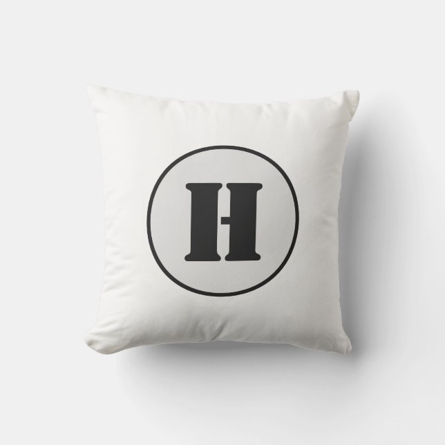 EINFACHE MINIMAL MODERNE MONOGRAM ELEGANT STIL CHI KISSEN (Vorderseite)