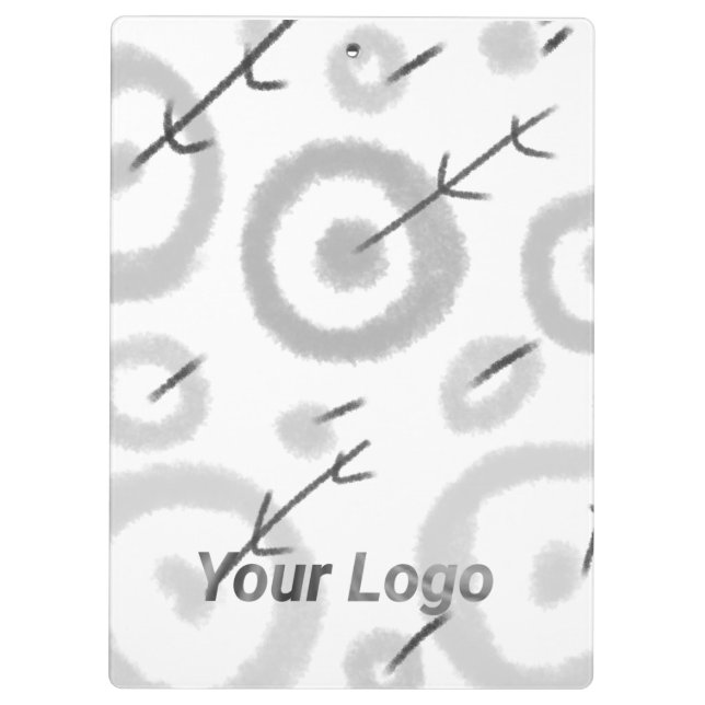 EINFACHE MINIMAL MODERNE MONOGRAM ELEGANT STIL CHI KLEMMBRETT (Rückseite)