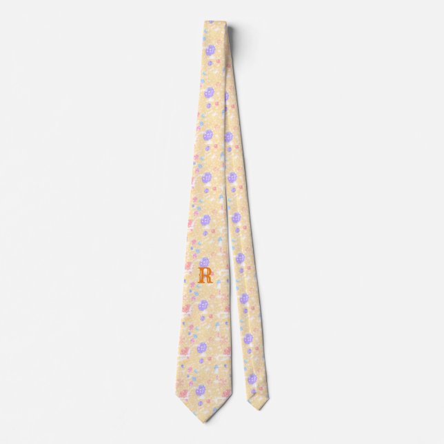 EINFACHE MINIMAL MODERNE MONOGRAM ELEGANT STIL CHI KRAWATTE (Vorderseite)