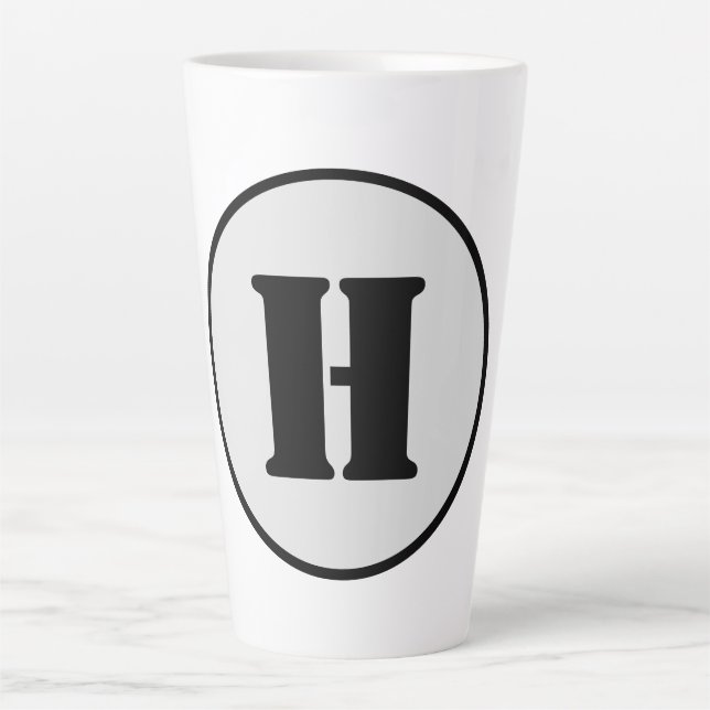 EINFACHE MINIMAL MODERNE MONOGRAM ELEGANT STIL CHI MILCHTASSE (Vorderseite)