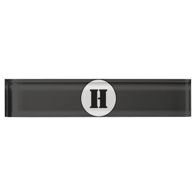 EINFACHE MINIMAL MODERNE MONOGRAM ELEGANT STIL CHI NAMENSPLAKETTE (Vorderseite)