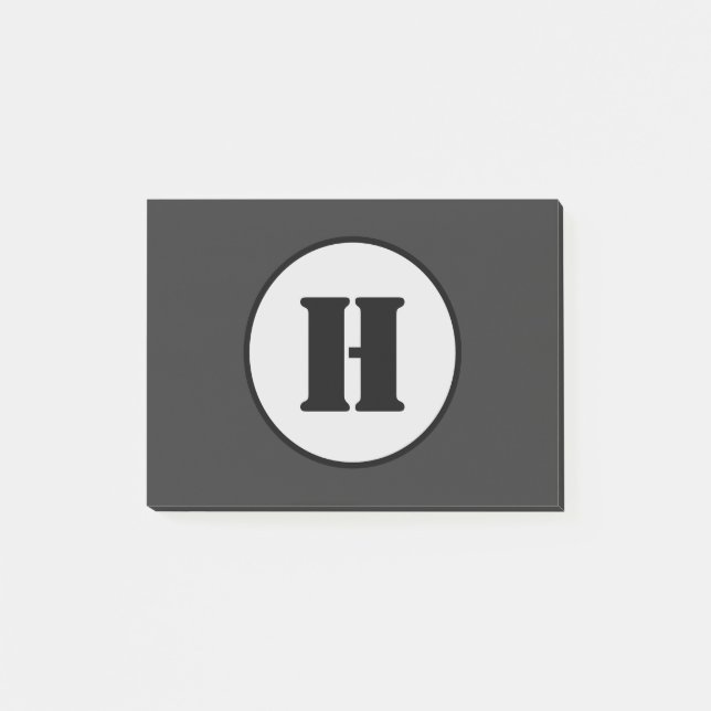 EINFACHE MINIMAL MODERNE MONOGRAM ELEGANT STIL CHI POST-IT KLEBEZETTEL (Vorderseite)