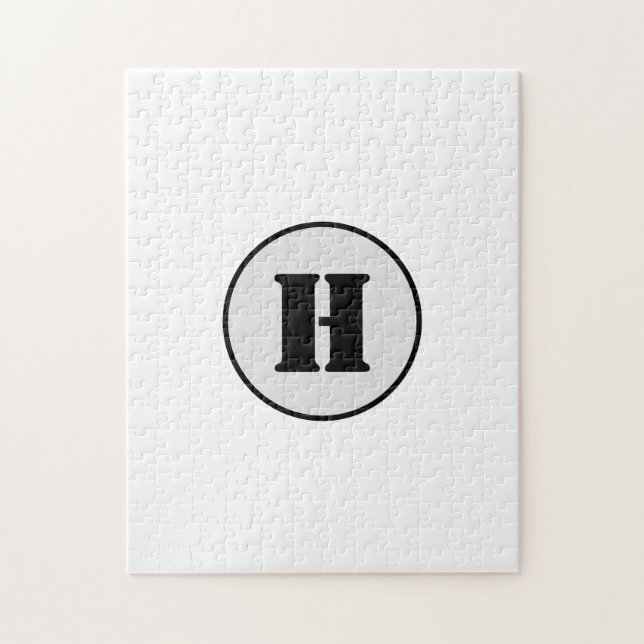 EINFACHE MINIMAL MODERNE MONOGRAM ELEGANT STIL CHI PUZZLE (Vertikal)