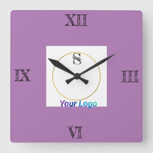 EINFACHE MINIMAL MODERNE MONOGRAM ELEGANT STIL CHI QUADRATISCHE WANDUHR
