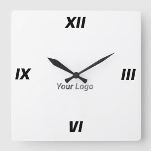 EINFACHE MINIMAL MODERNE MONOGRAM ELEGANT STIL CHI QUADRATISCHE WANDUHR