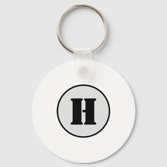 EINFACHE MINIMAL MODERNE MONOGRAM ELEGANT STIL CHI SCHLÜSSELANHÄNGER (Vorderseite)
