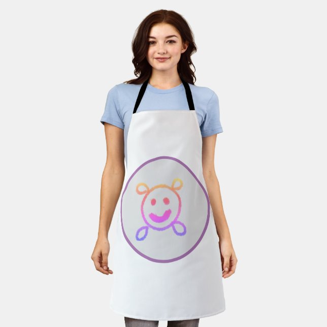 EINFACHE MINIMAL MODERNE MONOGRAM ELEGANT STIL CHI SCHÜRZE (Getragen)
