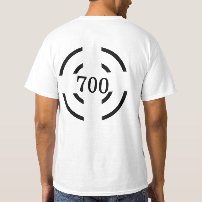 EINFACHE MINIMAL MODERNE MONOGRAM ELEGANT STIL CHI T-Shirt (Rückseite)