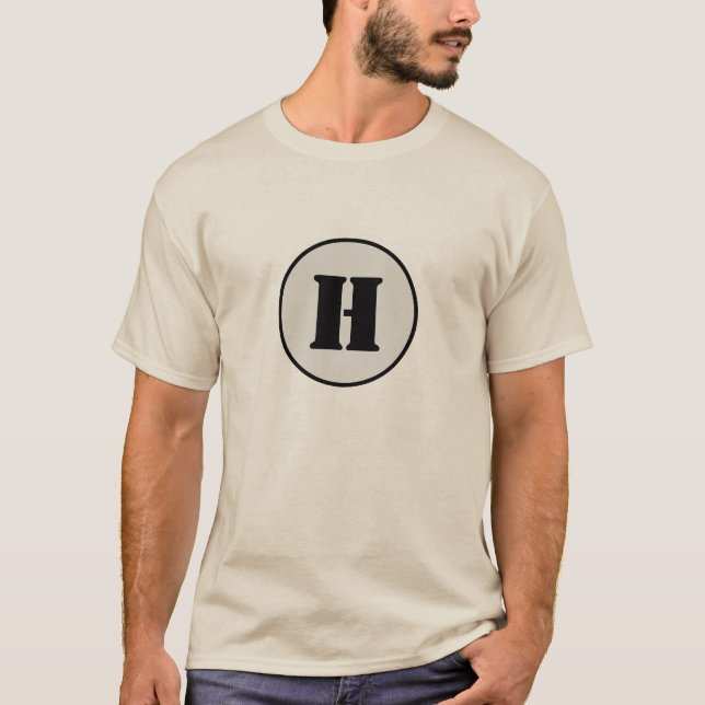 EINFACHE MINIMAL MODERNE MONOGRAM ELEGANT STIL CHI T-Shirt (Vorderseite)