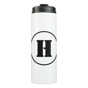 EINFACHE MINIMAL MODERNE MONOGRAM ELEGANT STIL CHI THERMOSBECHER